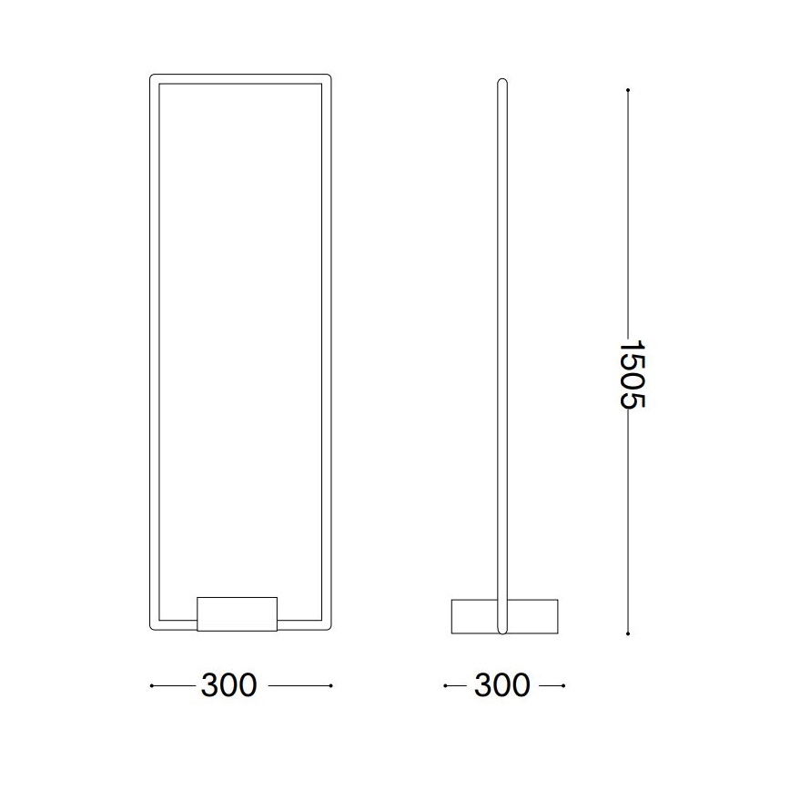 Ideal Lux - LED Stojací lampa FRAME LED/30W/230V černá