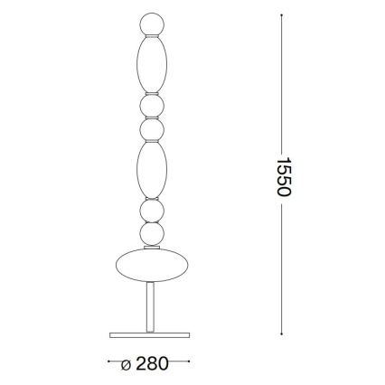 Ideal Lux - LED Stojací lampa LUMIERE LED/58W/230V