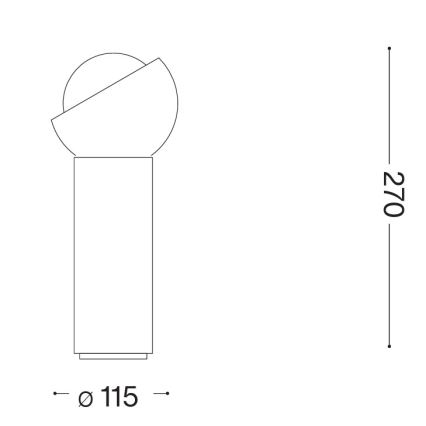 Ideal Lux - LED Stolní lampa BLOOM 1xG9/3W/230V zlatá/kouřová béžová