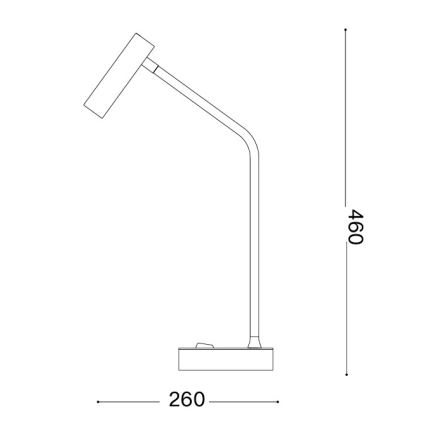 Ideal Lux - LED Stolní lampa EASY LED/3,5W/230V CRI 90 bílá