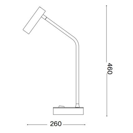 Ideal Lux - LED Stolní lampa EASY LED/3,5W/230V CRI 90 černá
