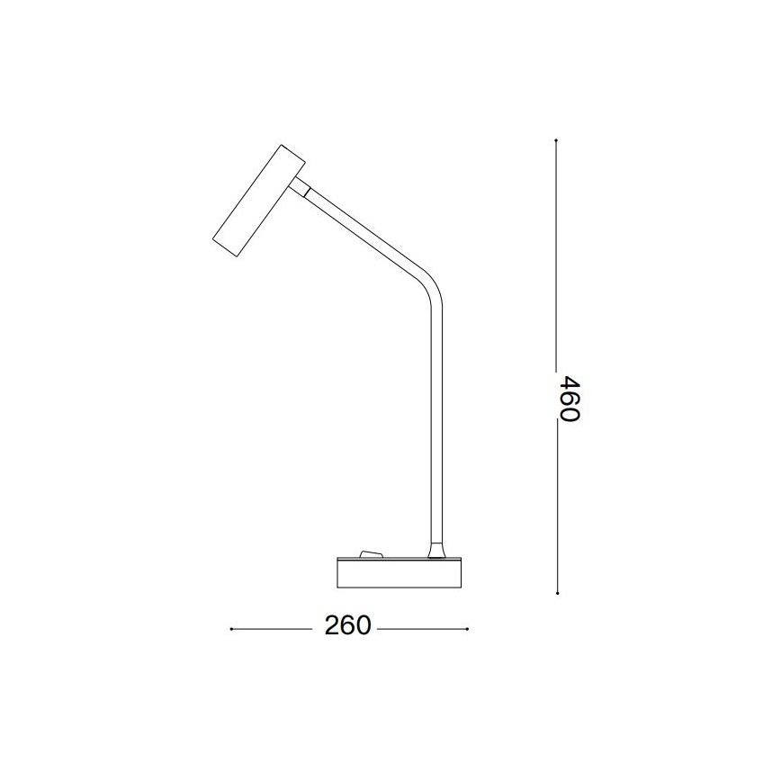 Ideal Lux - LED Stolní lampa EASY LED/3,5W/230V CRI 90 černá