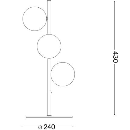 Ideal Lux - LED Stolní lampa PERLAGE 3xG9/3W/230V zlatá/bílá