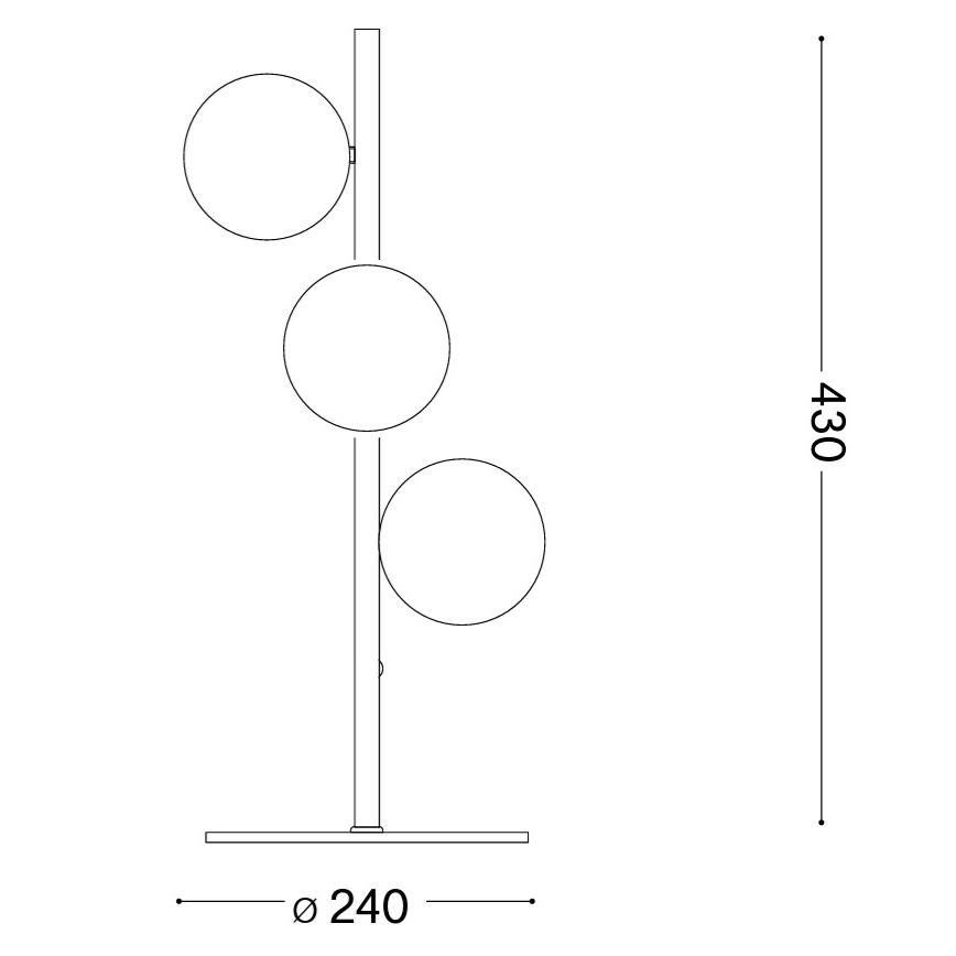 Ideal Lux - LED Stolní lampa PERLAGE 3xG9/3W/230V zlatá/kouřová béžová