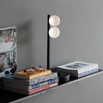 Ideal Lux - LED Stolní lampa PING PONG 2xLED/3W/230V CRI 90 černá