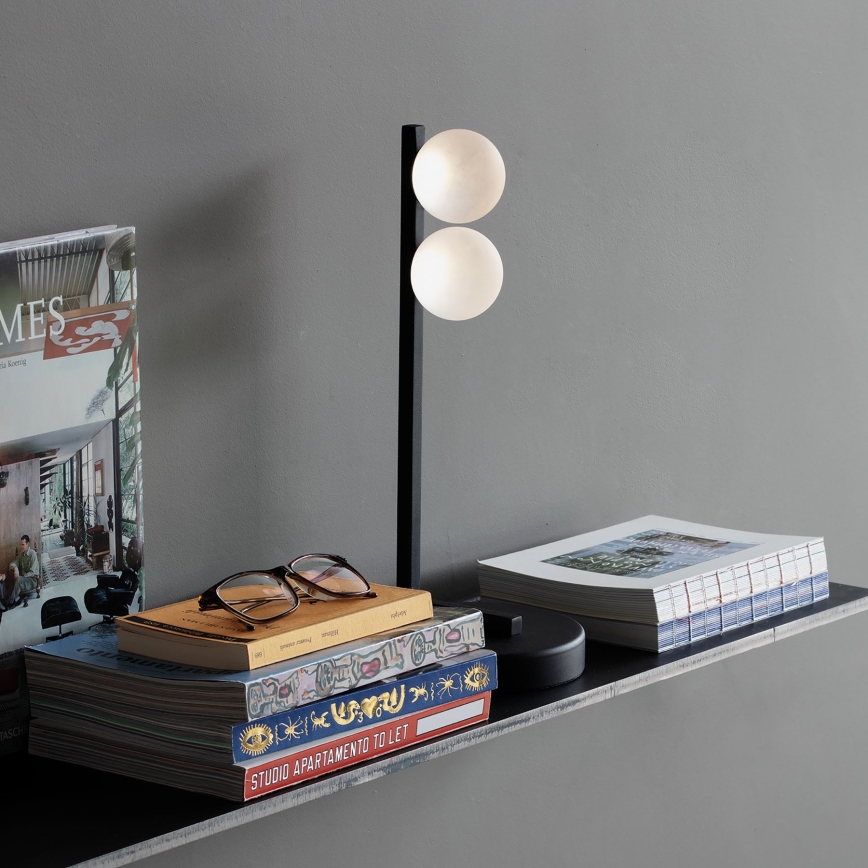 Ideal Lux - LED Stolní lampa PING PONG 2xLED/3W/230V CRI 90 černá
