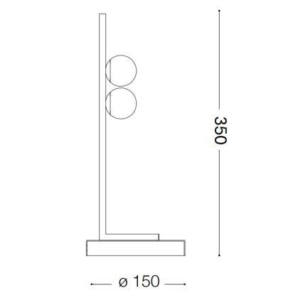 Ideal Lux - LED Stolní lampa PING PONG 2xLED/3W/230V CRI 90 černá