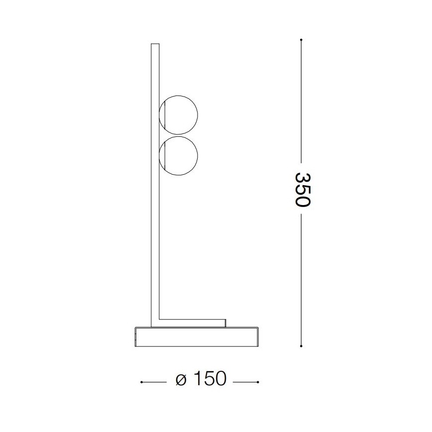 Ideal Lux - LED Stolní lampa PING PONG 2xLED/3W/230V CRI 90 černá
