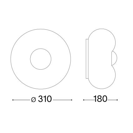 Ideal Lux - LED Stropní svítidlo ARIZONA 2xGX53/9W/230V pr. 31 cm bílá