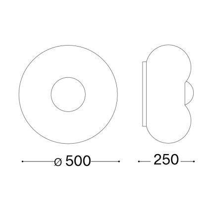 Ideal Lux - LED Stropní svítidlo ARIZONA 5xGX53/9W/230V pr. 50 cm bílá