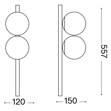 Ideal Lux - LED Stropní svítidlo BINOMIO 2xG9/3W/230V bílá