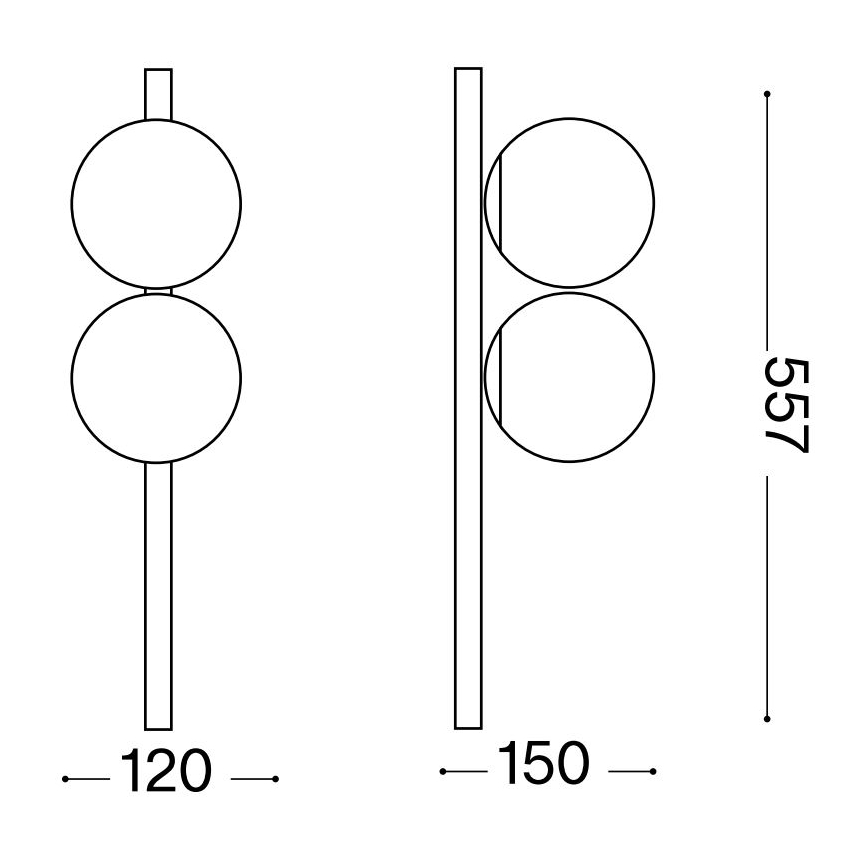 Ideal Lux - LED Stropní svítidlo BINOMIO 2xG9/3W/230V bílá