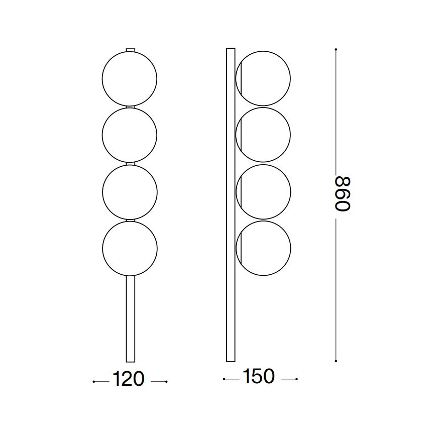 Ideal Lux - LED Stropní svítidlo BINOMIO 4xG9/3W/230V černá