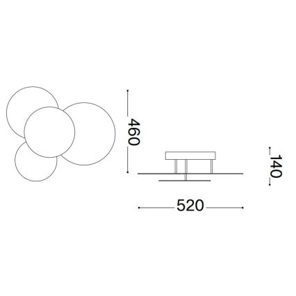 Ideal Lux - LED Stropní svítidlo CLOUD LED/33W/230V CRI 90 bílá