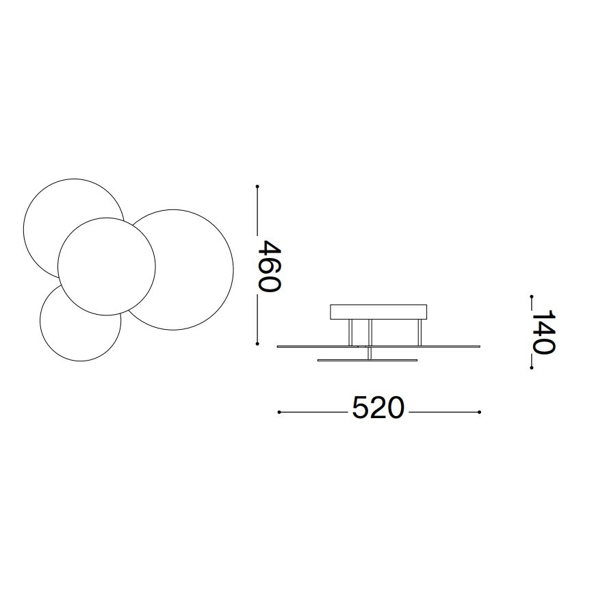 Ideal Lux - LED Stropní svítidlo CLOUD LED/33W/230V CRI 90 bílá