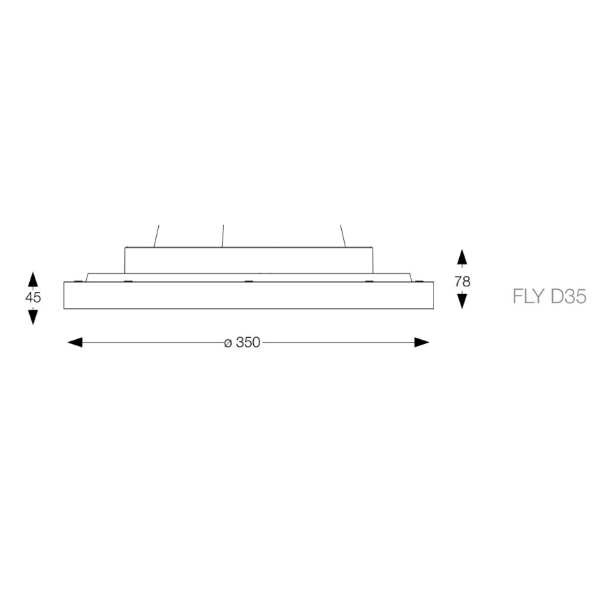 Ideal Lux - LED Stropní svítidlo FLY LED/18W/230V 2700K pr. 35 cm CRI 90 IP40 bílá