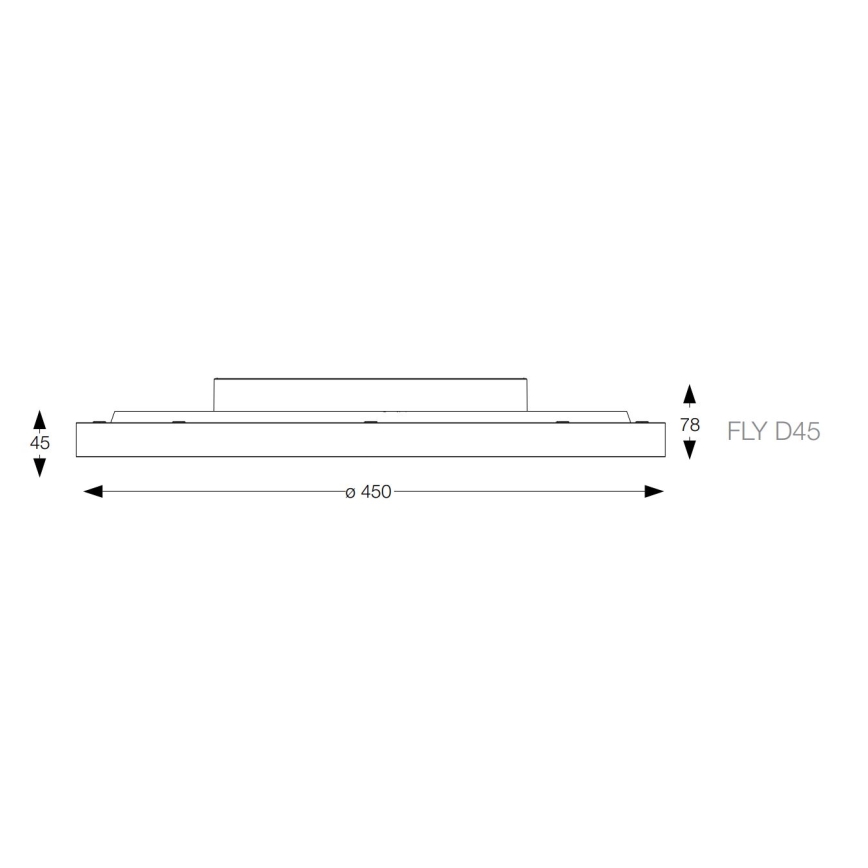 Ideal Lux - LED Stropní svítidlo FLY LED/26W/230V 2700K pr. 45 cm CRI 90 IP40 bílá