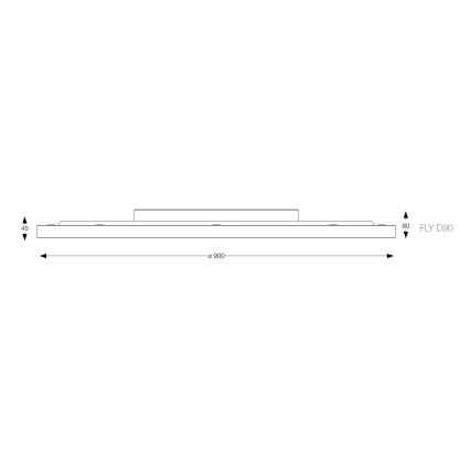 Ideal Lux - LED Stropní svítidlo FLY LED/68W/230V 3000K pr. 90 cm CRI 90 IP40 bílá