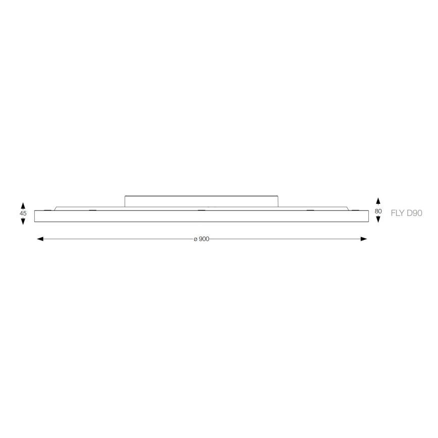 Ideal Lux - LED Stropní svítidlo FLY LED/68W/230V 3000K pr. 90 cm CRI 90 IP40 bílá