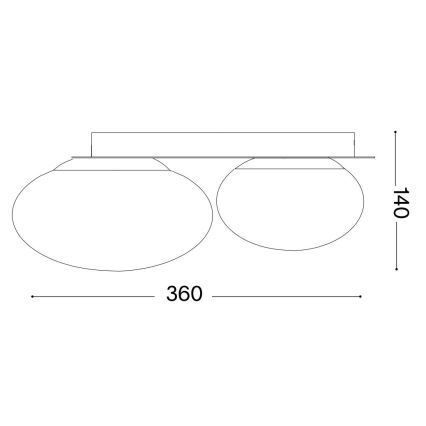 Ideal Lux - LED Stropní svítidlo NINFEA 2xGX53/9W/230V bílá