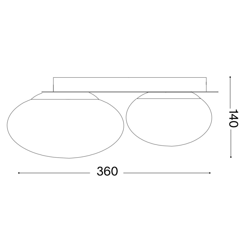 Ideal Lux - LED Stropní svítidlo NINFEA 2xGX53/9W/230V bílá