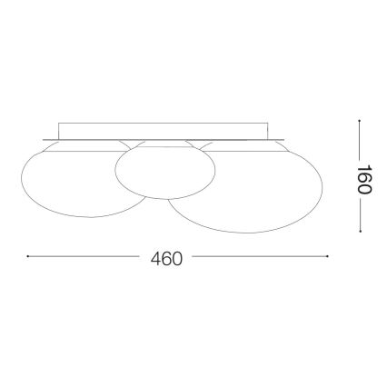 Ideal Lux - LED Stropní svítidlo NINFEA 3xGX53/9W/230V bílá