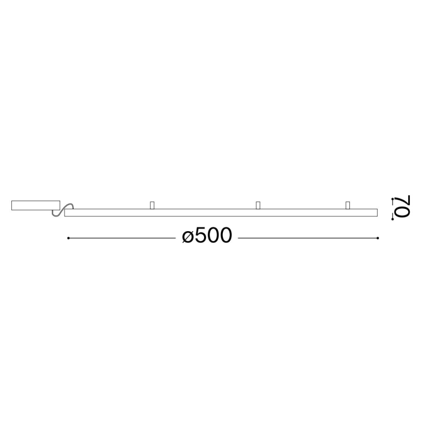 Ideal Lux - LED Stropní svítidlo ORACLE SLIM LED/29W/230V 4000K pr. 50 cm černá