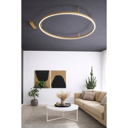 Ideal Lux - LED Stropní svítidlo ORACLE SLIM LED/29W/230V 3000K CRI 90 pr. 50 cm zlatá