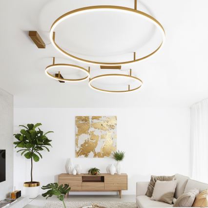 Ideal Lux - LED Stropní svítidlo ORACLE SLIM LED/29W/230V 3000K CRI 90 pr. 50 cm zlatá
