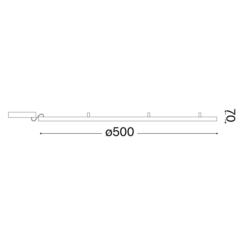 Ideal Lux - LED Stropní svítidlo ORACLE SLIM LED/32W/230V 3000K pr. 50 cm černá