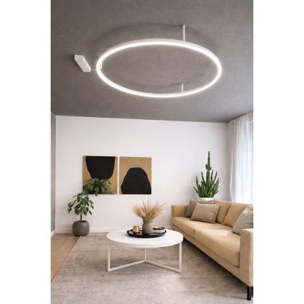 Ideal Lux - LED Stropní svítidlo ORACLE SLIM LED/37W/230V 2700K CRI 90 pr. 70 cm bílá
