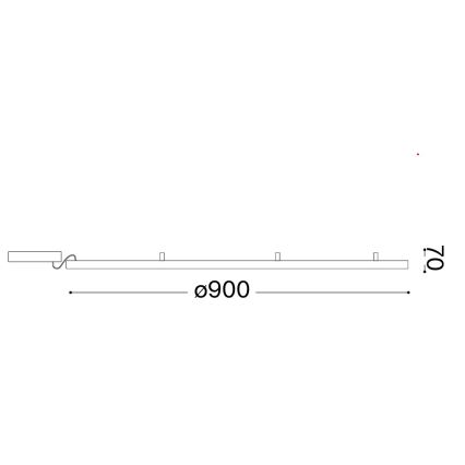 Ideal Lux - LED Stropní svítidlo ORACLE SLIM LED/53W/230V 3000K CRI 90 pr. 90 cm zlatá