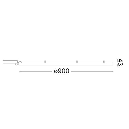 Ideal Lux - LED Stropní svítidlo ORACLE SLIM LED/53W/230V 3000K CRI 90 pr. 90 cm zlatá