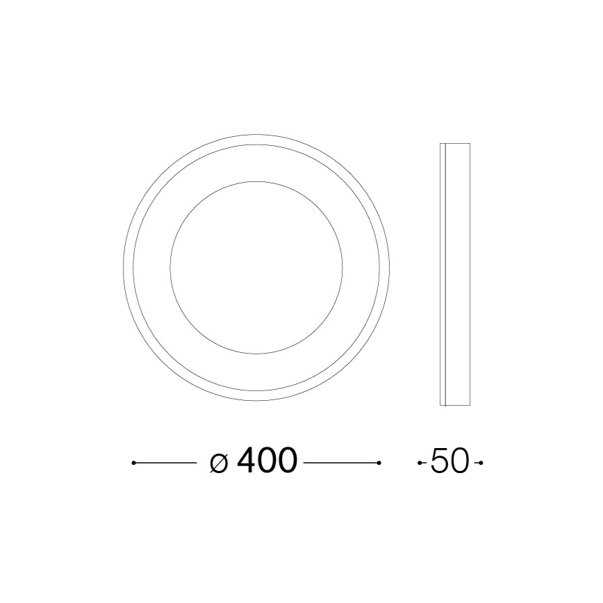 Ideal Lux - LED Stropní svítidlo PLANET LED/20W/230V CRI 90 pr. 40 cm černá