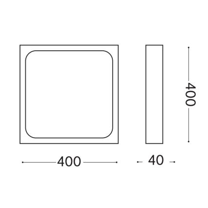 Ideal Lux - LED Stropní svítidlo UNIVERSAL LED/36W/230V 40x40 cm CRI 90 bílá