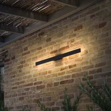 Ideal Lux - LED Venkovní nástěnné svítidlo LINEA LED/20W/230V CRI 90 104 cm IP54 černá