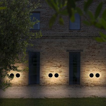 Ideal Lux - LED Venkovní nástěnné svítidlo PUNTO LED/9W/230V CRI 90 pr. 18 cm IP54 černá