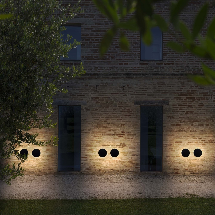 Ideal Lux - LED Venkovní nástěnné svítidlo PUNTO LED/9W/230V CRI 90 pr. 18 cm IP54 černá