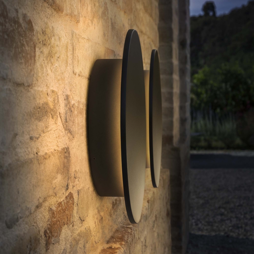 Ideal Lux - LED Venkovní nástěnné svítidlo PUNTO LED/9W/230V CRI 90 pr. 18 cm IP54 černá