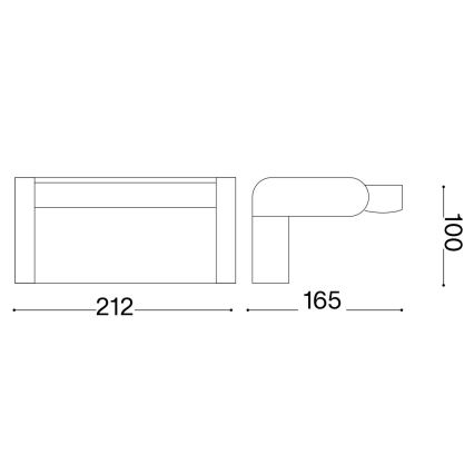 Ideal Lux - LED Venkovní nástěnné svítidlo se senzorem SWIPE LED/21W/230V CRI 90 IP54 černá