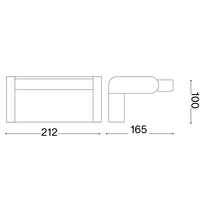 Ideal Lux - LED Venkovní nástěnné svítidlo se senzorem SWIPE LED/21W/230V CRI 90 IP54 černá