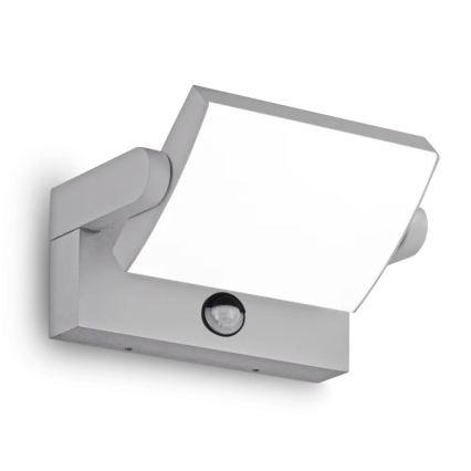 Ideal Lux - LED Venkovní nástěnné svítidlo se senzorem SWIPE LED/21W/230V CRI 90 IP54 šedá