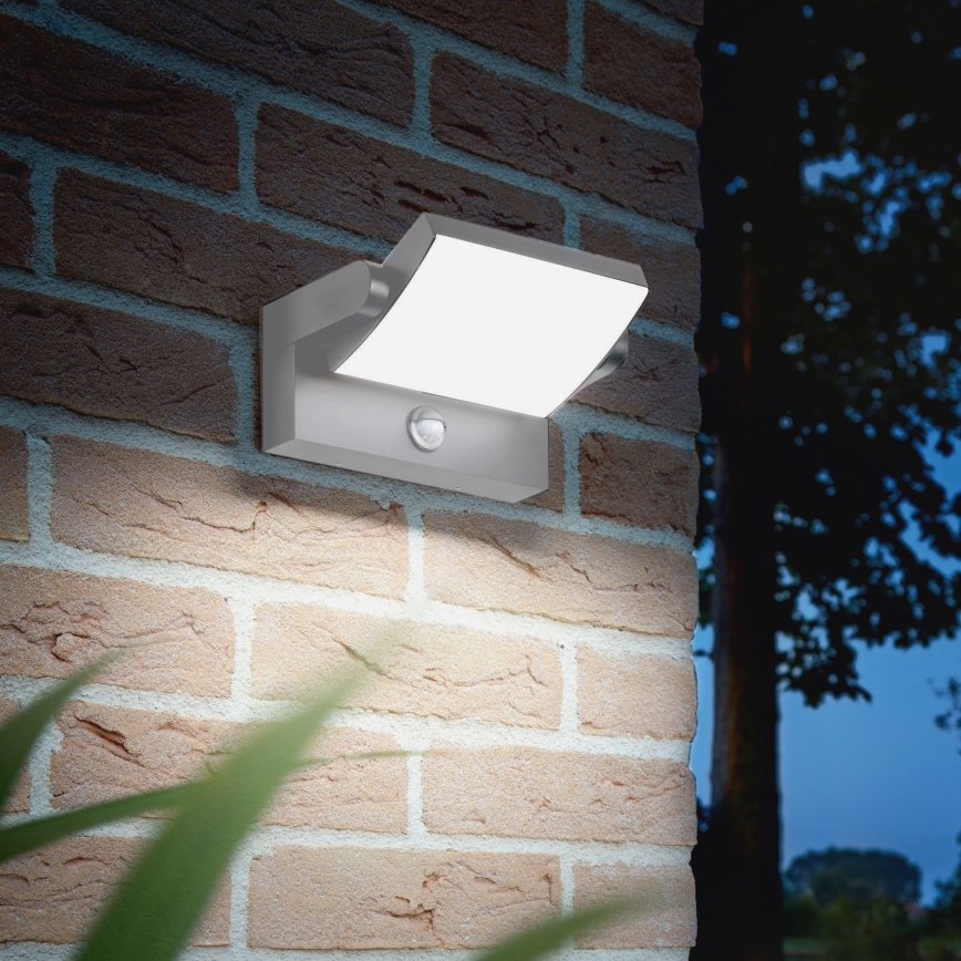 Ideal Lux - LED Venkovní nástěnné svítidlo se senzorem SWIPE LED/21W/230V CRI 90 IP54 šedá