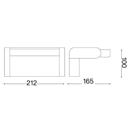 Ideal Lux - LED Venkovní nástěnné svítidlo se senzorem SWIPE LED/21W/230V CRI 90 IP54 šedá