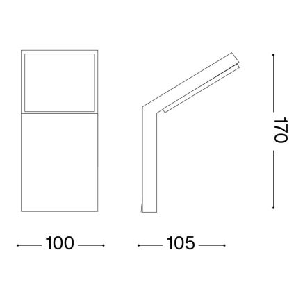 Ideal Lux - LED Venkovní nástěnné svítidlo STYLE LED/8,5W/230V 3000K CRI 90 IP54 hnědá
