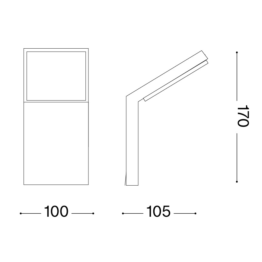 Ideal Lux - LED Venkovní nástěnné svítidlo STYLE LED/8,5W/230V 3000K CRI 90 IP54 hnědá