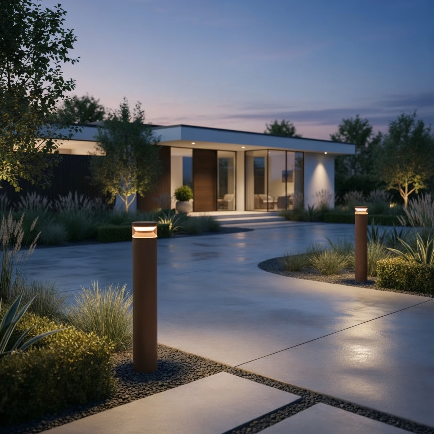 Ideal Lux - LED Venkovní lampa BOEING LED/14W/230V 100 cm CRI 90 IP65 hnědá