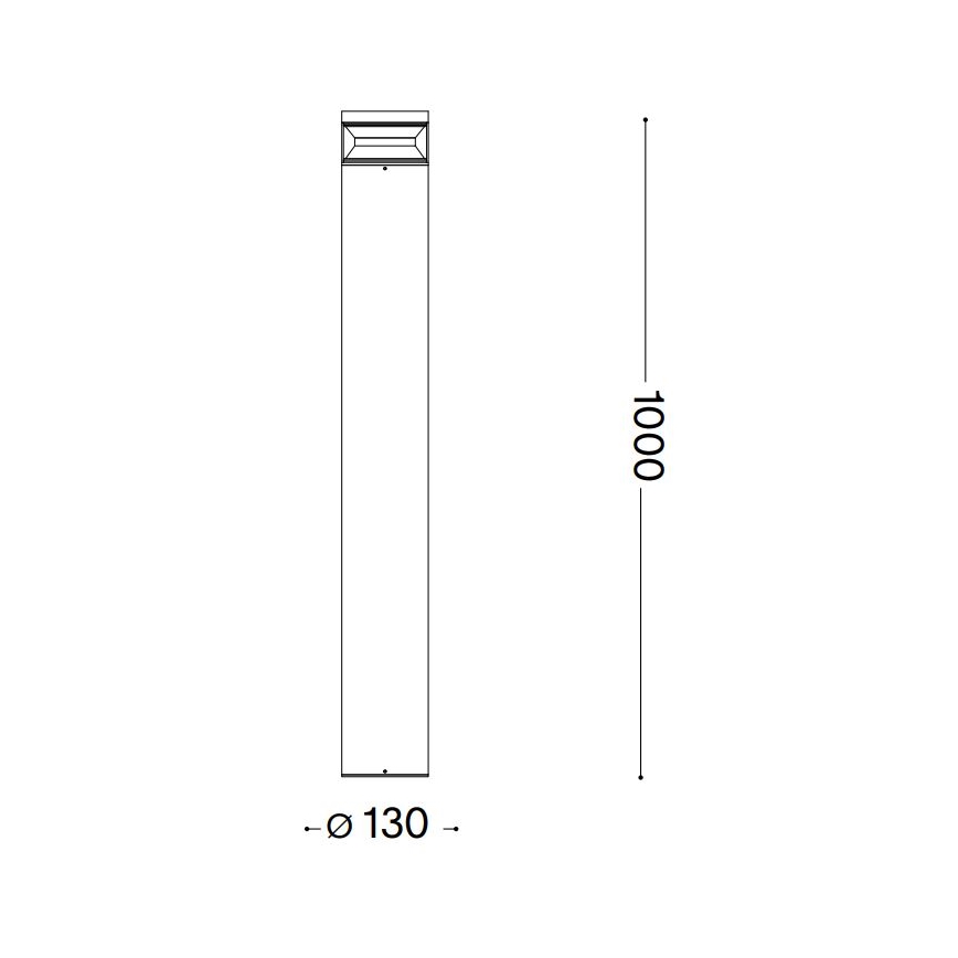 Ideal Lux - LED Venkovní lampa BOEING LED/14W/230V 100 cm CRI 90 IP65 hnědá