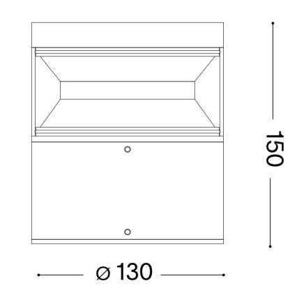 Ideal Lux - LED Venkovní lampa BOEING LED/14W/230V 15 cm CRI 90 IP65 antracit