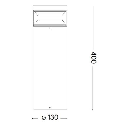 Ideal Lux - LED Venkovní lampa BOEING LED/14W/230V 40 cm CRI 90 IP65 černá